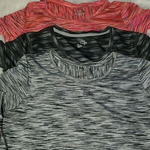 tek gear Women’s Space-Dye Short Sleeve Tops - Pink, Black, Gray